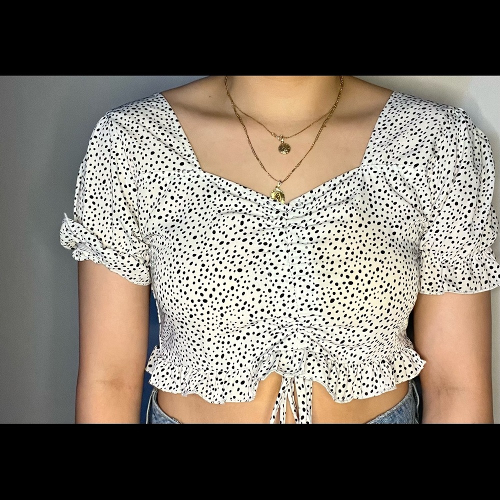 Cropped printed top